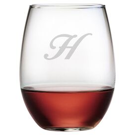Personalized Script Stemless Wine Glass (Set of 4)