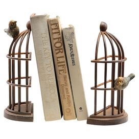 Bird Cage Bookend (Set of 2)