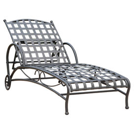 Santa Fe Patio Chaise in Antique Black