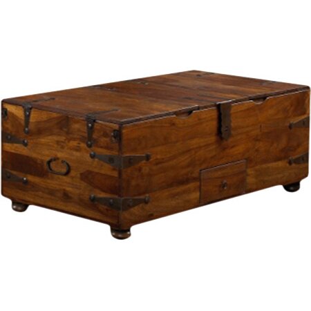 Thakat Trunk Coffee Table - TRUNK COFFEE TABLE - Rustic Rarehouse : Creatively crafted basing on a wooden trunk, it not only brings a unique style, but also functionality, offering a considerable storage space.